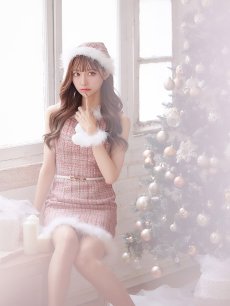 画像8: SALE!【即日発送】ミディアム丈/ ツイード/ ワンピースタイトサンタ【sugar nine サンタコス 5点セット】【XS-XLサイズ/3カラー】[OF01] (8)