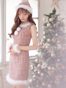 画像9: SALE!【即日発送】ミディアム丈/ ツイード/ ワンピースタイトサンタ【sugar nine サンタコス 5点セット】【XS-XLサイズ/3カラー】[OF01] (9)