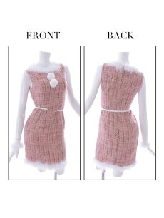 画像20: SALE!【即日発送】ミディアム丈/ ツイード/ ワンピースタイトサンタ【sugar nine サンタコス 5点セット】【XS-XLサイズ/3カラー】[OF01] (20)