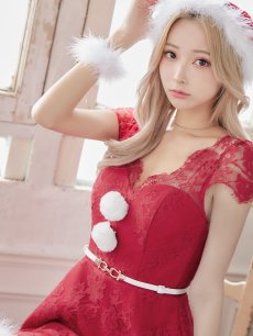 画像8: SALE!【即日発送】総レースフレアサンタ【sugar nine サンタコス 5点セット】【XS-Lサイズ/1カラー】[OF01] (8)