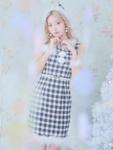 画像7: 【サンタコス 5点セット】【XS-XLサイズ/2カラー】ギンガムチェック タイトワンピースサンタコスプレ[OF01] (7)