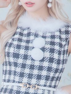 画像15: 【サンタコス 5点セット】【XS-XLサイズ/2カラー】ギンガムチェック タイトワンピースサンタコスプレ[OF01] (15)