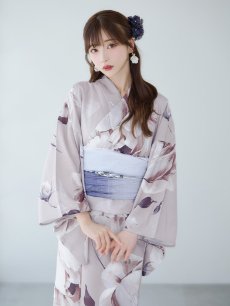 画像1: 【浴衣セール！】【即日発送】ロマンティックピオニー浴衣 【浴衣3点セット 浴衣/帯/下駄】 [YMT] (1)