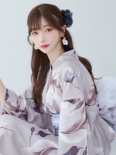 画像12: 【浴衣セール！】【即日発送】ロマンティックピオニー浴衣 【浴衣3点セット 浴衣/帯/下駄】 [YMT] (12)