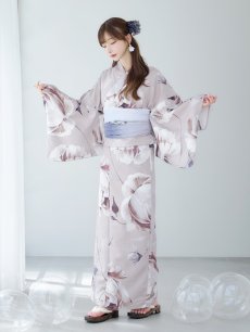 画像13: 【浴衣セール！】【即日発送】ロマンティックピオニー浴衣 【浴衣3点セット 浴衣/帯/下駄】 [YMT] (13)