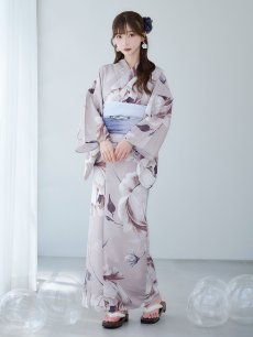 画像4: 【浴衣セール！】【即日発送】ロマンティックピオニー浴衣 【浴衣3点セット 浴衣/帯/下駄】 [YMT] (4)