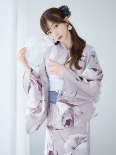 画像5: 【浴衣セール！】【即日発送】ロマンティックピオニー浴衣 【浴衣3点セット 浴衣/帯/下駄】 [YMT] (5)