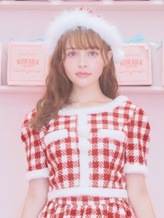 画像16: 【サンタコス 5点セット】【XS-Lサイズ/2カラー】ギンガムチェック セットアップフレアコスプレ[OF01] (16)