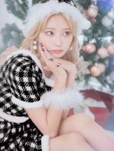 画像18: 【一部予約商品/12月中旬発送予定】【サンタコス 5点セット】【XS-Lサイズ/2カラー】ギンガムチェック セットアップフレアサンタコスプレ[OF01] (18)