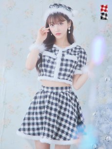 画像3: 【一部予約商品/12月中旬発送予定】【sugar nine サンタコス 5点セット】【XS-Lサイズ/2カラー】ギンガムチェック セットアップフレアサンタコスプレ[OF01] (3)