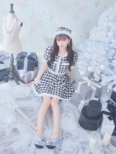 画像6: 【一部予約商品/12月中旬発送予定】【sugar nine サンタコス 5点セット】【XS-Lサイズ/2カラー】ギンガムチェック セットアップフレアサンタコスプレ[OF01] (6)