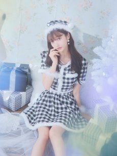 画像11: 【一部予約商品/12月中旬発送予定】【sugar nine サンタコス 5点セット】【XS-Lサイズ/2カラー】ギンガムチェック セットアップフレアサンタコスプレ[OF01] (11)