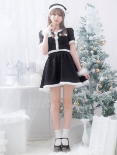 画像24: 【即日発送】【サンタコス 5点セット】【XS-Lサイズ/2カラー】ラメツイードセットアップサンタ[OF01] (24)