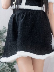 画像10: 【即日発送】【サンタコス 5点セット】【XS-Lサイズ/2カラー】ラメツイードセットアップサンタ[OF01] (10)