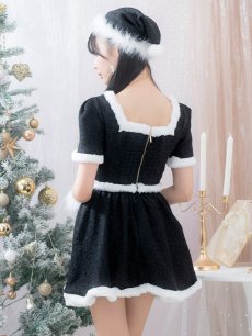 画像8: 【即日発送】【サンタコス 5点セット】【XS-Lサイズ/2カラー】ラメツイードセットアップサンタ[OF01] (8)