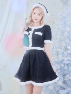 画像23: 【即日発送】【サンタコス 5点セット】【XS-Lサイズ/2カラー】ラメツイードセットアップサンタ[OF01] (23)