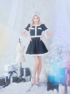 画像26: 【即日発送】【サンタコス 5点セット】【XS-Lサイズ/2カラー】ラメツイードセットアップサンタ[OF01] (26)