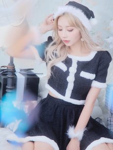 画像29: 【即日発送】【サンタコス 5点セット】【XS-Lサイズ/2カラー】ラメツイードセットアップサンタ[OF01] (29)