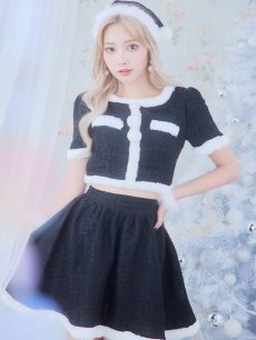 画像31: 【即日発送】【サンタコス 5点セット】【XS-Lサイズ/2カラー】ラメツイードセットアップサンタ[OF01] (31)