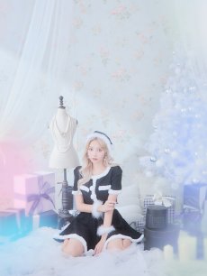 画像33: 【即日発送】【サンタコス 5点セット】【XS-Lサイズ/2カラー】ラメツイードセットアップサンタ[OF01] (33)