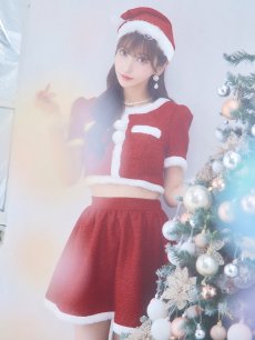 画像13: 【即日発送】【サンタコス 5点セット】【XS-Lサイズ/2カラー】ラメツイードセットアップサンタ[OF01] (13)