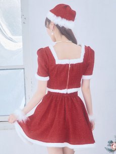 画像14: 【即日発送】【サンタコス 5点セット】【XS-Lサイズ/2カラー】ラメツイードセットアップサンタ[OF01] (14)