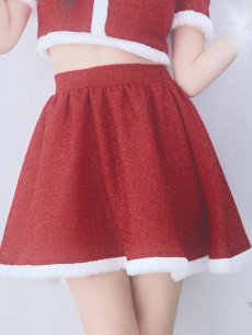 画像16: 【即日発送】【サンタコス 5点セット】【XS-Lサイズ/2カラー】ラメツイードセットアップサンタ[OF01] (16)