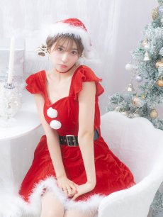 画像6: SALE!【即日発送！】【サンタコス 5点セット】【S-XLサイズ/1カラー】ジャケット付きフレアサンタ[OF01] (6)