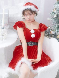 画像8: SALE!【即日発送！】【サンタコス 5点セット】【S-XLサイズ/1カラー】ジャケット付きフレアサンタ[OF01] (8)