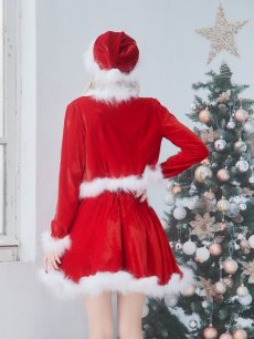 画像16: SALE!【即日発送！】【サンタコス 5点セット】【S-XLサイズ/1カラー】ジャケット付きフレアサンタ[OF01] (16)