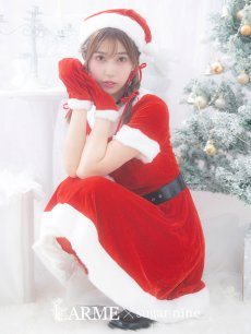 画像1: 【即日発送】【サンタコス 5点セット】【S-Lサイズ/2カラー】シンプルフレアサンタ[OF01] (1)