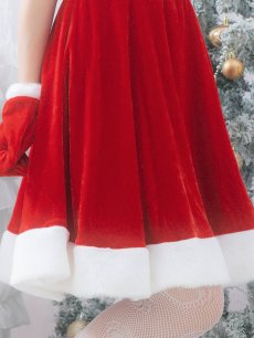 画像10: 【即日発送】【サンタコス 5点セット】【S-Lサイズ/2カラー】シンプルフレアサンタ[OF01] (10)