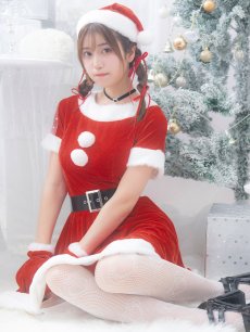 画像5: 【即日発送】【サンタコス 5点セット】【S-Lサイズ/2カラー】シンプルフレアサンタ[OF01] (5)