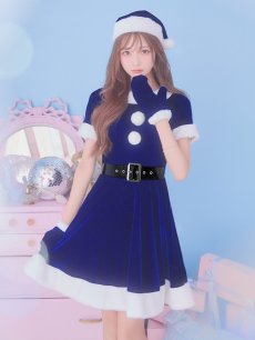 画像2: 【即日発送】【サンタコス 5点セット】【S-Lサイズ/2カラー】シンプルフレアサンタ[OF01] (2)