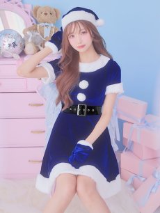 画像3: 【即日発送】【サンタコス 5点セット】【S-Lサイズ/2カラー】シンプルフレアサンタ[OF01] (3)