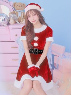 画像5: 【即日発送】【サンタコス 5点セット】【S-Lサイズ/2カラー】シンプルフレアサンタ[OF01] (5)