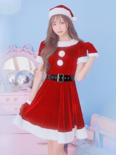 画像6: 【即日発送】【サンタコス 5点セット】【S-Lサイズ/2カラー】シンプルフレアサンタ[OF01] (6)