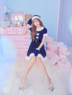 画像9: 【即日発送】【サンタコス 5点セット】【S-Lサイズ/2カラー】シンプルフレアサンタ[OF01] (9)