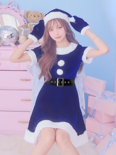 画像10: 【即日発送】【サンタコス 5点セット】【S-Lサイズ/2カラー】シンプルフレアサンタ[OF01] (10)