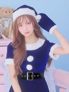 画像14: 【即日発送】【サンタコス 5点セット】【S-Lサイズ/2カラー】シンプルフレアサンタ[OF01] (14)