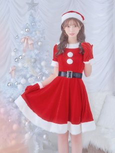 画像4: 【即日発送】【サンタコス 5点セット】【S-Lサイズ/2カラー】シンプルフレアサンタ[OF01] (4)