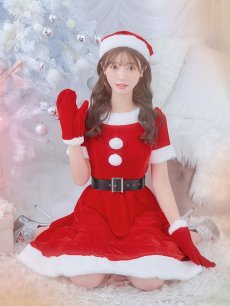 画像12: 【即日発送】【サンタコス 5点セット】【S-Lサイズ/2カラー】シンプルフレアサンタ[OF01] (12)