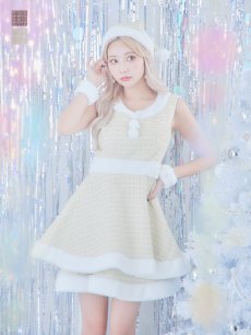 画像2: 即日発送!【サンタコス 5点セット】【S-Lサイズ/3カラー】ツイードチェック2段フレアスカートサンタコスプレ[OF01] (2)