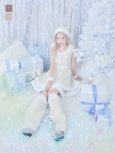 画像3: 即日発送!【サンタコス 5点セット】【S-Lサイズ/3カラー】ツイードチェック2段フレアスカートサンタコスプレ[OF01] (3)