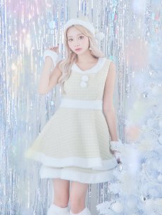 画像4: 即日発送!【サンタコス 5点セット】【S-Lサイズ/3カラー】ツイードチェック2段フレアスカートサンタコスプレ[OF01] (4)