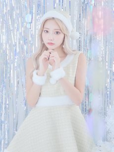 画像6: 即日発送!【サンタコス 5点セット】【S-Lサイズ/3カラー】ツイードチェック2段フレアスカートサンタコスプレ[OF01] (6)