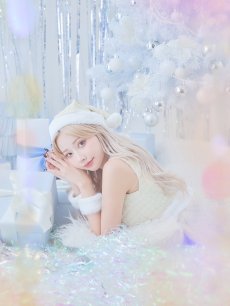 画像10: 即日発送!【サンタコス 5点セット】【S-Lサイズ/3カラー】ツイードチェック2段フレアスカートサンタコスプレ[OF01] (10)