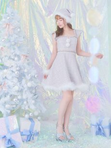 画像5: SALE!【即日発送!】【サンタコス 4点セット】【S-Lサイズ/2カラー】チェーンモチーフフロントジップツイードフレアサンタコスプレ[OF01] (5)