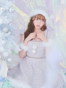 画像7: SALE!【即日発送!】【サンタコス 4点セット】【S-Lサイズ/2カラー】チェーンモチーフフロントジップツイードフレアサンタコスプレ[OF01] (7)