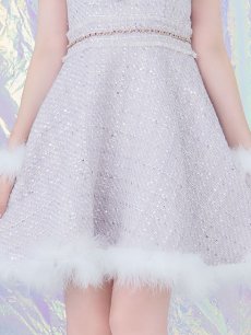 画像17: SALE!【即日発送!】【サンタコス 4点セット】【S-Lサイズ/2カラー】チェーンモチーフフロントジップツイードフレアサンタコスプレ[OF01] (17)